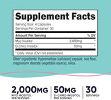 Nutricost Myo-Inositol & D-Chiro Inositol - 120 Capsules | Hormone Balance for Women
