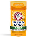 ARM & HAMMER Ultramax Invisible Solid Fresh Antiperspirant Deodorant For Men - 2.6 oz
