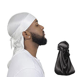 2-Pack Silk Satin Durag Hat w/ Elastic Tails | Wave Signature