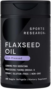 Sports Research Flaxseed Oil: Plant-Based Omega-3s for Heart & Brain Health