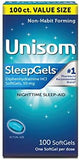Unisom Nighttime Sleep-Aid Gels, Diphenhydramine HCI, 100 Count