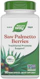Nature's Way Saw Palmetto Berries, Traditional Prostate Support*, 585 mg per Serving, Non-GMO Project Verified, Vegan, 180 Capsules (Packaging May Vary)