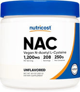 Nutricost N-Acetyl L-Cysteine (NAC) Powder: Powerful Antioxidant Support (250g)