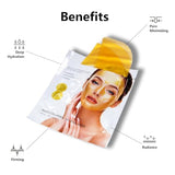 LBOYLlove 4pcs 24K Gold Collagen Overnight Face Masks - Hydrating Bio-Collagen for Anti-Wrinkle Lift