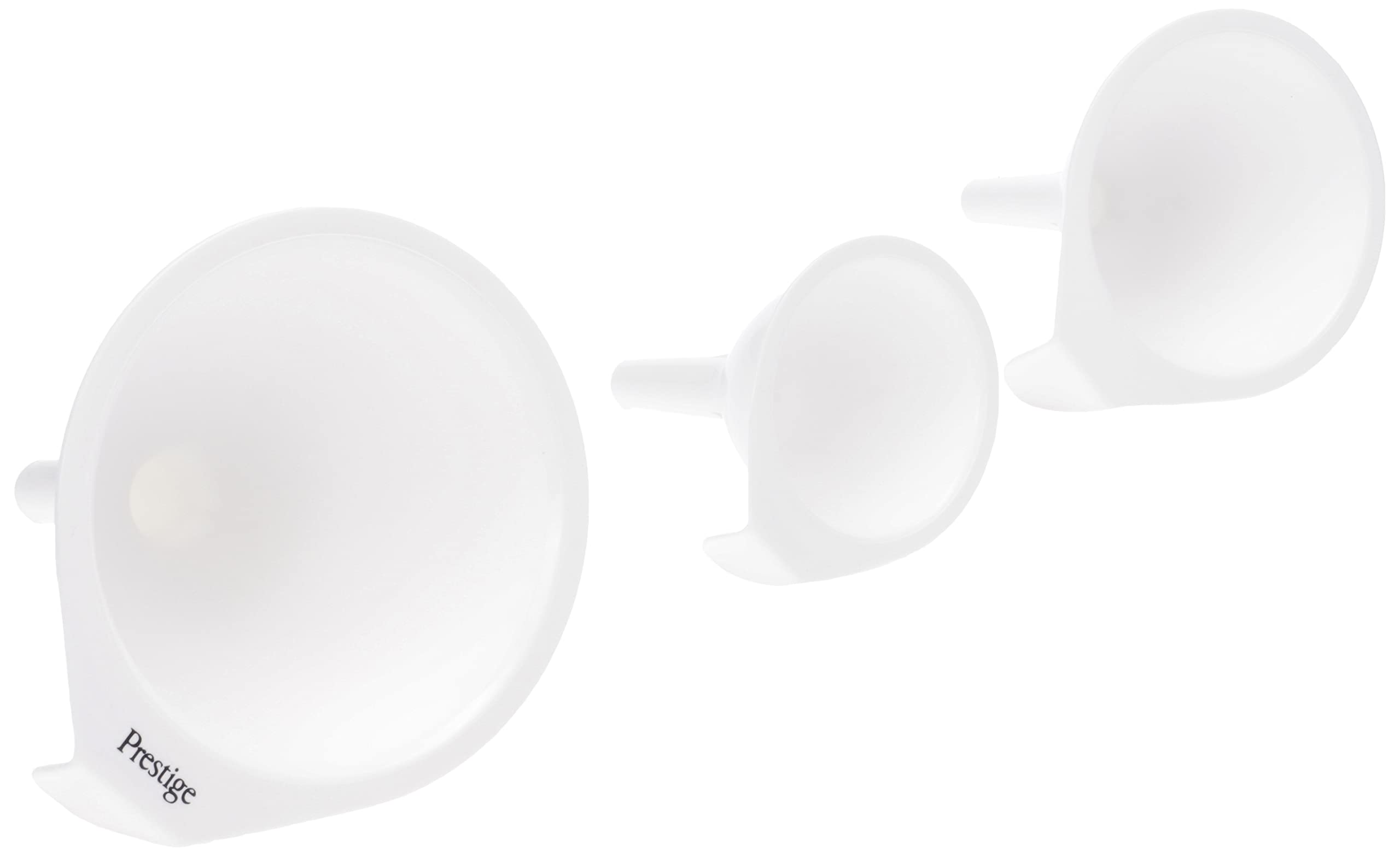 Prestige 3-Piece Plastic Funnel Set - Dishwasher Safe, White