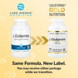 Lake Avenue Nutrition L-Glutamine 1000mg, 240 Veggie Capsules
