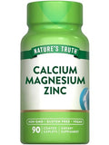 Nature's Truth Calcium Magnesium Zinc Supplement - Bone & Immune Support - 90 Caplets