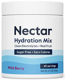 Nectar Sugar Free Electrolytes Powder - Organic Fruit - No Sugar or Calories - Hydration Powder for Dehydration Relief and Rapid Rehydration - Berry 40 Serving Tub