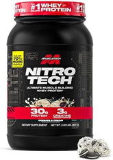 Muscletech Nitro Tech, Whey Isolate and Lean Muscle Builder, Cookies and Cream, 2.20lbs (998g)