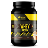 Body Builder 100% Whey Protein - 25g Protein, BCAAs, Glutamine & Digestive Enzymes - Lean Muscle Growth & Endurance - Caramel Latte