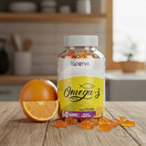 Laperva Omega-3 Fish Oil Gummies - EPA & DHA Rich, Anti-Inflammatory Support - Orange Flavor (60 Count)