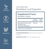 Eclectic Institute Raw Freeze-Dried Dandelion Leaf Supplement - Organic Digestive & Detox Support - 90 Capsules