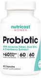 Nutricost Probiotic for Women 60 Billion CFU - 60 Capsules | Digestive & Urinary Health with Cranberry & Uva Ursi