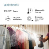 Braun QuickStyle7 Handheld Garment Steamer - Effortless Wrinkle Removal