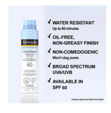 Neutrogena Ultra Sheer SPF 60 Body Mist Sunscreen Spray - Sky Purple (Pack of 3) - 141g Each