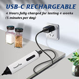 MF05 Rechargeable Handheld Milk Frother & Foam Maker with Stainless Whisk