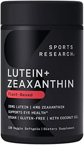 Sports Research Lutein & Zeaxanthin with Coconut Oil: Eye Health Support