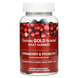California Gold Nutrition Cranberry & Probiotic Gummies with FOS and Bacillus coagulans 90 Vegetarian Gummies