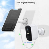 Updated 4W Solar Panel for Eufycam 2C/2C Pro/2/2 Pro/E20/E40/E - 3-Pack with Waterproof Cable & Wall Mount
