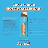 Barebell Soft Protein Bars - 16g Protein, Sugar-Free, Low Carb Snack - 12 x 55g (Coco Choco)