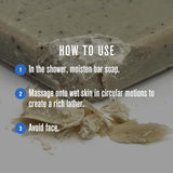 Baxter of California Exfoliating Body Bar - Natural Scrub Soap | Paraben-Free | 198g