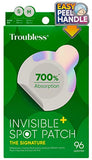 Troubless Invisible Pimple Patch Signature - Hydrocolloid Spot Treatment for Nighttime Use, 96 Patches