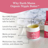 Earth Mama Organic Nipple Butter Breastfeeding Cream - Lanolin-Free, 2 fl oz