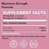 Freak Athletics Myo Inositol & D Chiro Inositol - 40:1 Ratio for PCOS & Hormonal Balance - 120 Capsules