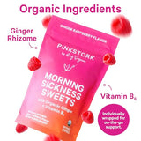 Pink Stork Morning Sickness Candy - Ginger Raspberry + Vitamin B6 (30 Pieces, 120g)