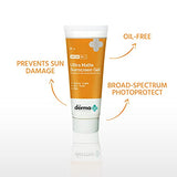 The Derma Co Ultra Matte Sunscreen Gel SPF 60 PA+++ - Oil-Free, Lightweight, Non-Greasy, 50g
