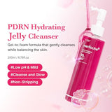 Medicube PDRN Pink Gel to Foam Cleanser - Hypoallergenic Morning Face Wash for Dry Skin