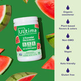 Ultima Replenisher Electrolyte Powder - Sugar Free Watermelon (90 Servings) - Keto & Vegan Friendly