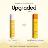 Aqualogica Glow+ Dewy Sunscreen SPF 50 PA++++ | Vitamin C & Hyaluronic Acid | Brightening & Hydrating | No White Cast | 50g