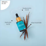 Pilgrim Korean Oil Control Serum - Salicylic Acid & Niacinamide Exfoliating Facial Serum for Radiant Skin, 30ml