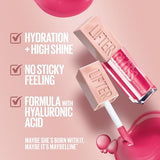 Maybelline Lifter Gloss - Hydrating Lip Gloss with Hyaluronic Acid - Heat, Raspberry Neutral - 0.18 oz