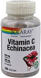 Solaray Vitamin C, Echinacea & Rose Hips - Immune Support (120 Caps)