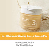 numbuzin No.3 Radiance Glowing Jumbo Essence Pad 70 Pads - Vegan Biodegradable Skincare