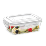 Borosil Klip-N-Store Rectangular Glass Food Storage Container with Air-Tight Lid - 370ml