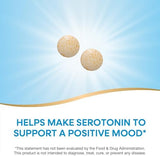 Nature's Way 5-HTP supplement with B6, C, and Griffonia bean extract supports calm nerves and healthy appetite, 60 tablets.