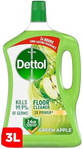 Dettol Power Floor Cleaner - Green Apple Scent (3L)
