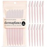 Kitsch Dermaplaning Tool - 12 Pieces Face Razor for Women, Eyebrow Razor & Facial Hair Removal