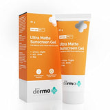 The Derma Co Ultra Matte Sunscreen Gel SPF 60 PA+++ - Oil-Free, Lightweight, Non-Greasy, 50g