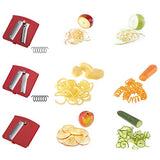 Westmark Spiromat Spiral Slicer for Zoodles, Vegetable & Fruit Pasta with 3 Blades