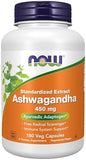 NOW Foods, Standardized Extract Ashwagandha, 450 mg, 180 Veg Capsules