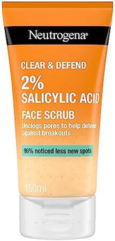 Neutrogena Clear & Defend Facial Scrub: Exfoliating Cleanser for Clear Skin