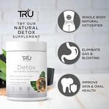 TRU Supplements Detox, Activated Charcoal, Vegan Friendly, Whole Body Natural Detox, Eliminates Bloating, Improve Skin Health, 60 Servings