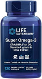 Life Extension, Super Omega-3, EPA/DHA Fish Oil, Sesame Lignans & Olive Extract, 120 Softgels