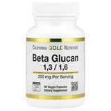 California Gold Nutrition Beta Glucan 1-3, 1-6, 200mg - Immune Support - 60 Veggie Capsules