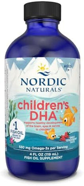 Nordic Naturals, Children's DHA™, Ages 1+, Strawberry, 530 mg, 4 fl oz (119 ml) (530 mg per 1/2 Tsp)