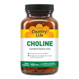 Country Life Choline 100 Tablets - Brain & Liver Support Supplement